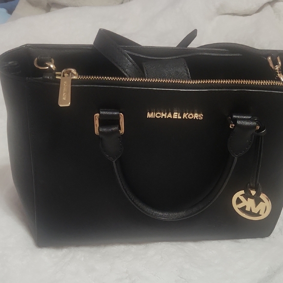 Michael Kors Handbags - Michael Kors Black Satchel with Gold Accents